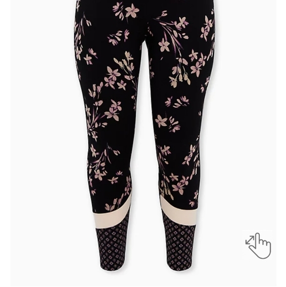 Torrid Black Mixed Floral Leggings - Picture 3 of 5